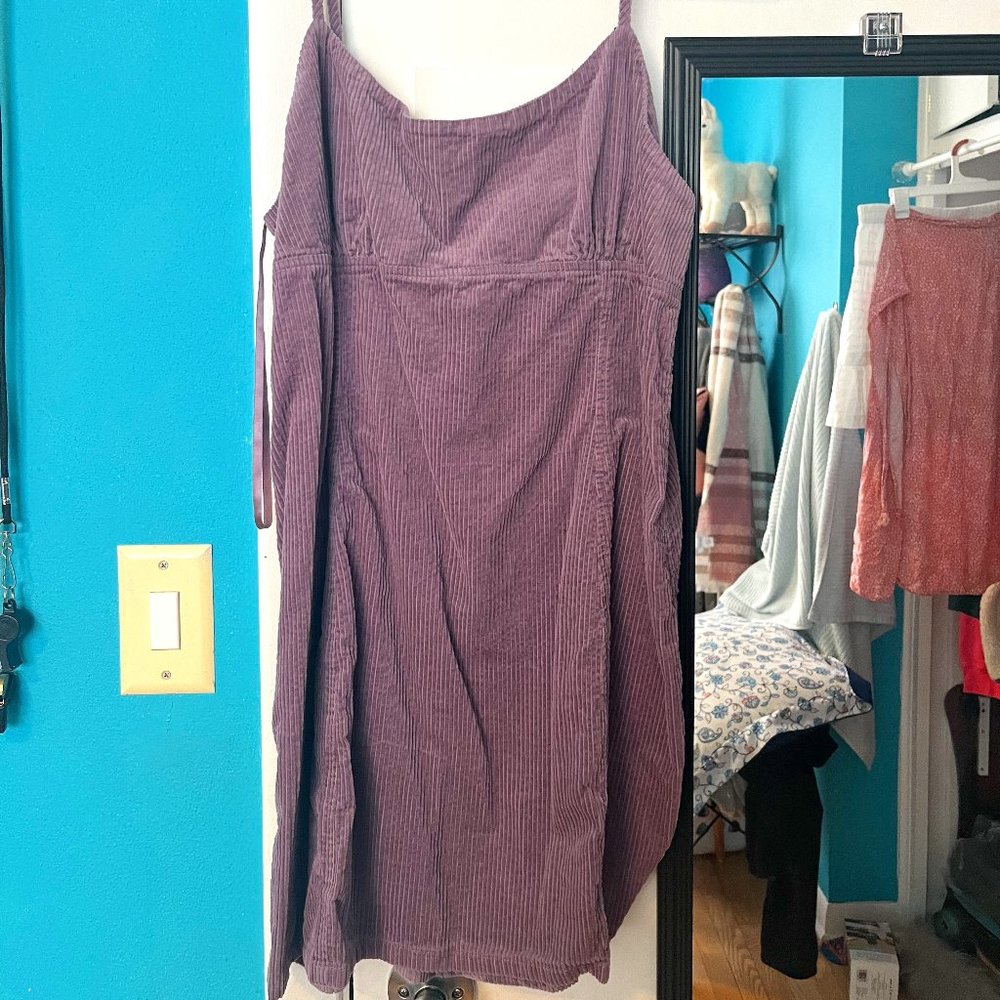 purple body con dress